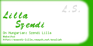 lilla szendi business card